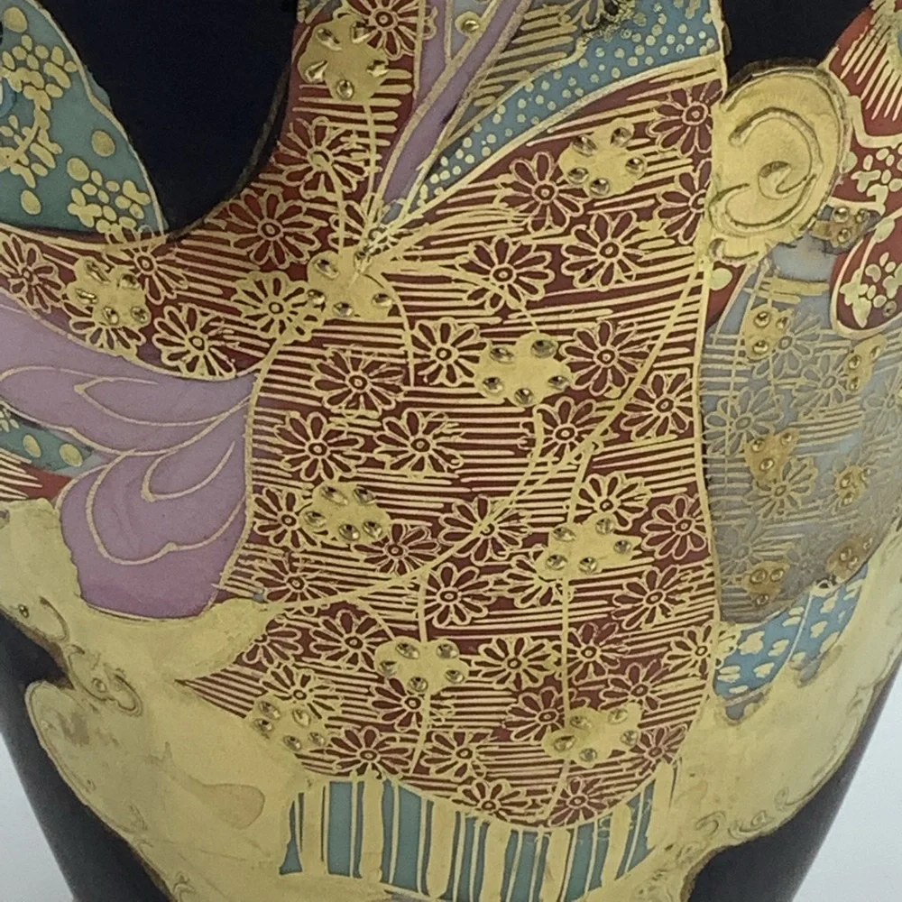 Rising Sun Japanese Hand Painted Vase